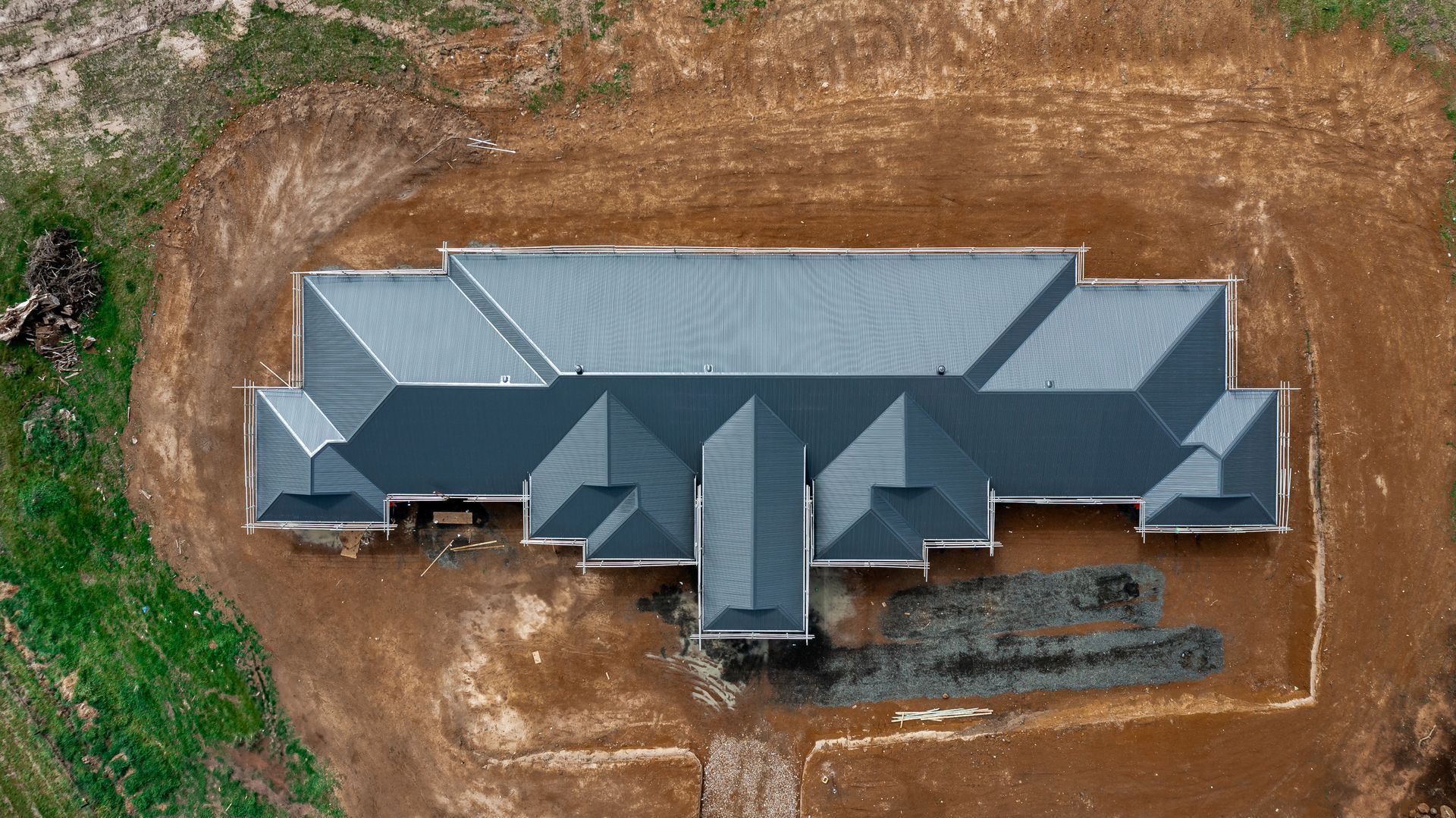 Completed metal roof